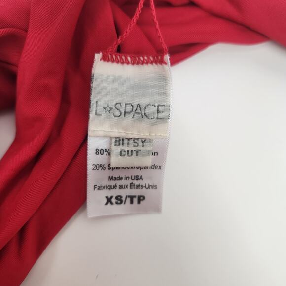 L*Space Cabana Bikini Bitsy Bottom in Lipstick Red Size XS NWOT - Picture 3 of 4